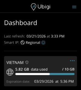 Ubigi Dashboard